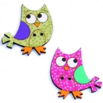 Декоративные пуговицы Совы AURORA AU-B4538 Декоративные пуговицы Совы AURORA AU-B4538